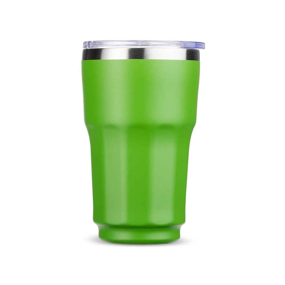 Copo térmico 300 ml personalizado com a logo da empresa, na cor verde