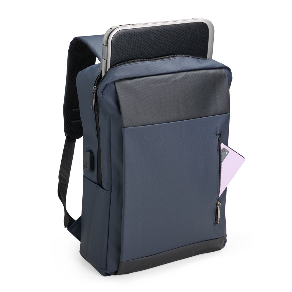 Mochila PU impermeável antifurto 22 litros personalizada com a logo da empresa