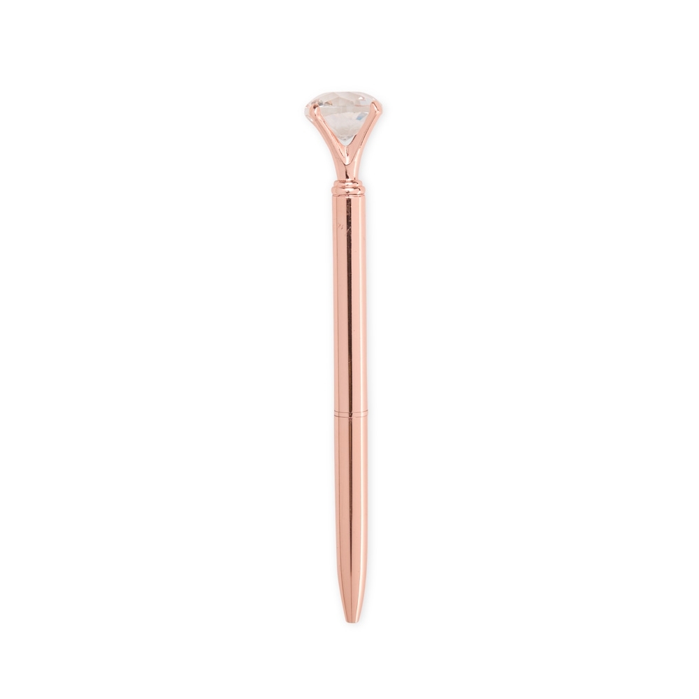 Caneta de metal diamante personalizada com a logo da empresa, na cor cobre