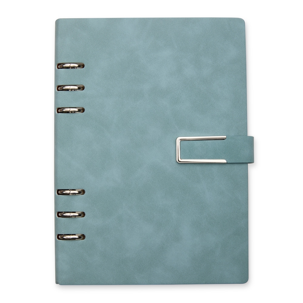 Caderno fichário PU com 119 folhas personalizado com a logo da empresa