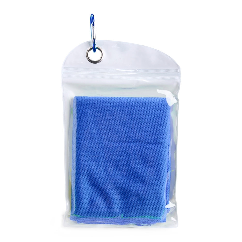 Toalha esportiva refrescante de elastano personalizada com a logo da empresa