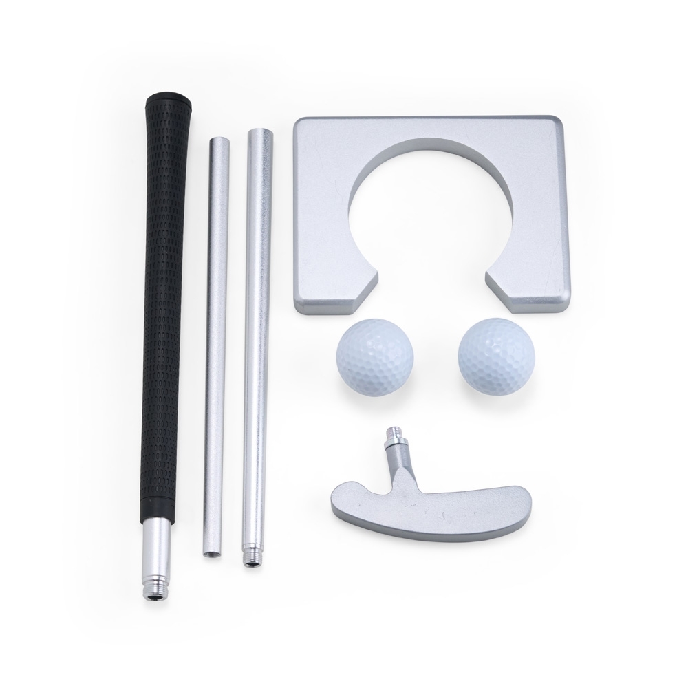Kit de treino para golfe na cor Preto, personalizado com a logo da empresa