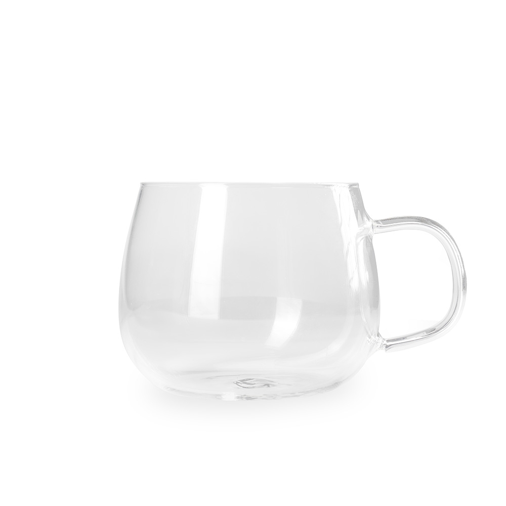 Xícara de vidro 350 ml personalizada com a logo da empresa