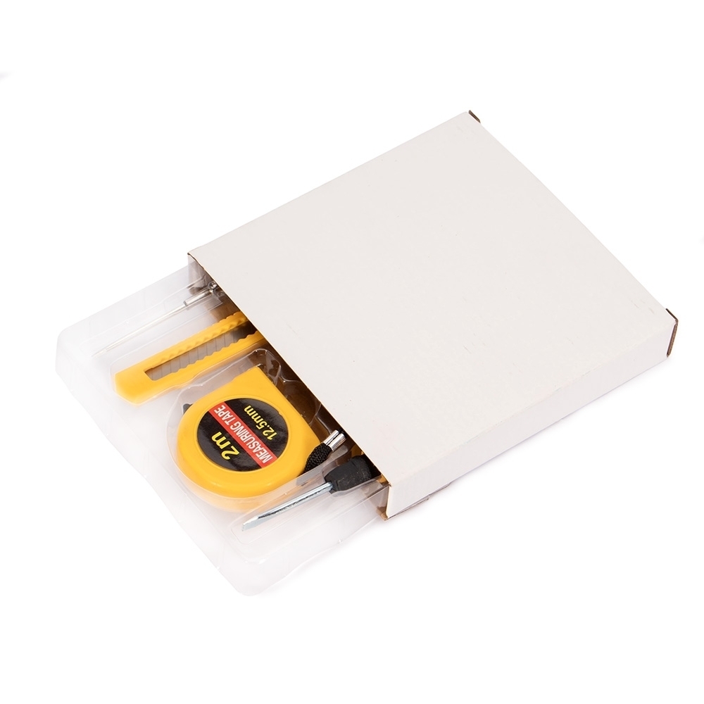 Kit ferramentas 5 peças na cor Amarelo, personalizado com a logo da empresa