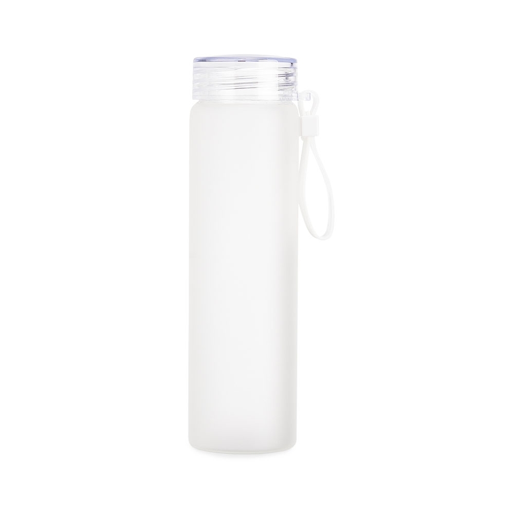 Garrafa de vidro 470 ml com alça personalizada com a logo da empresa