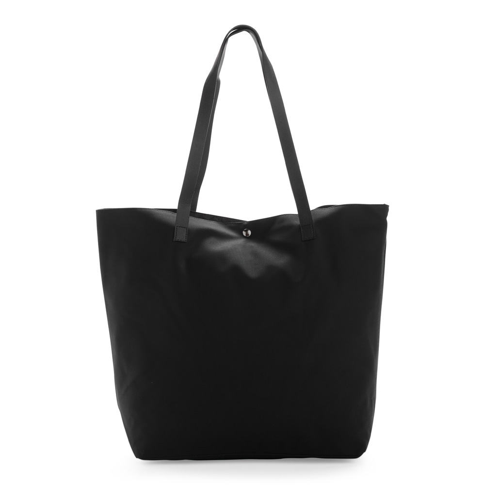 Bolsa de couro sintético 12 litros na cor Preto, personalizada com a logo da empresa