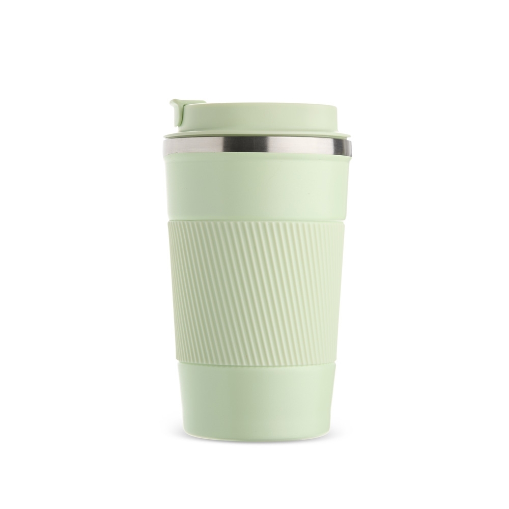 Copo térmico 350 ml personalizado com a logo da empresa, na cor verde