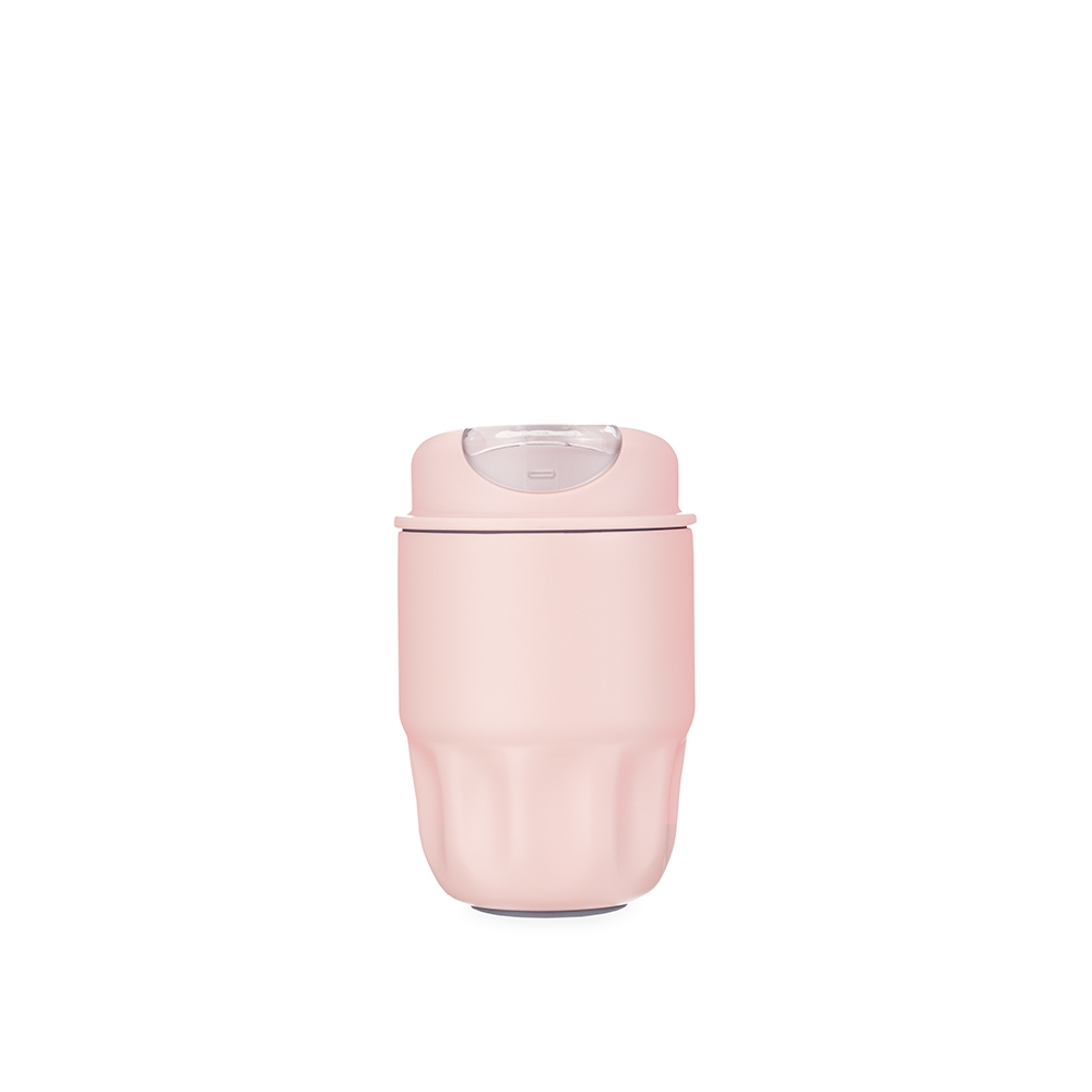 Copo térmico 250 ml de inox na cor Rosa, personalizado com a logo da empresa