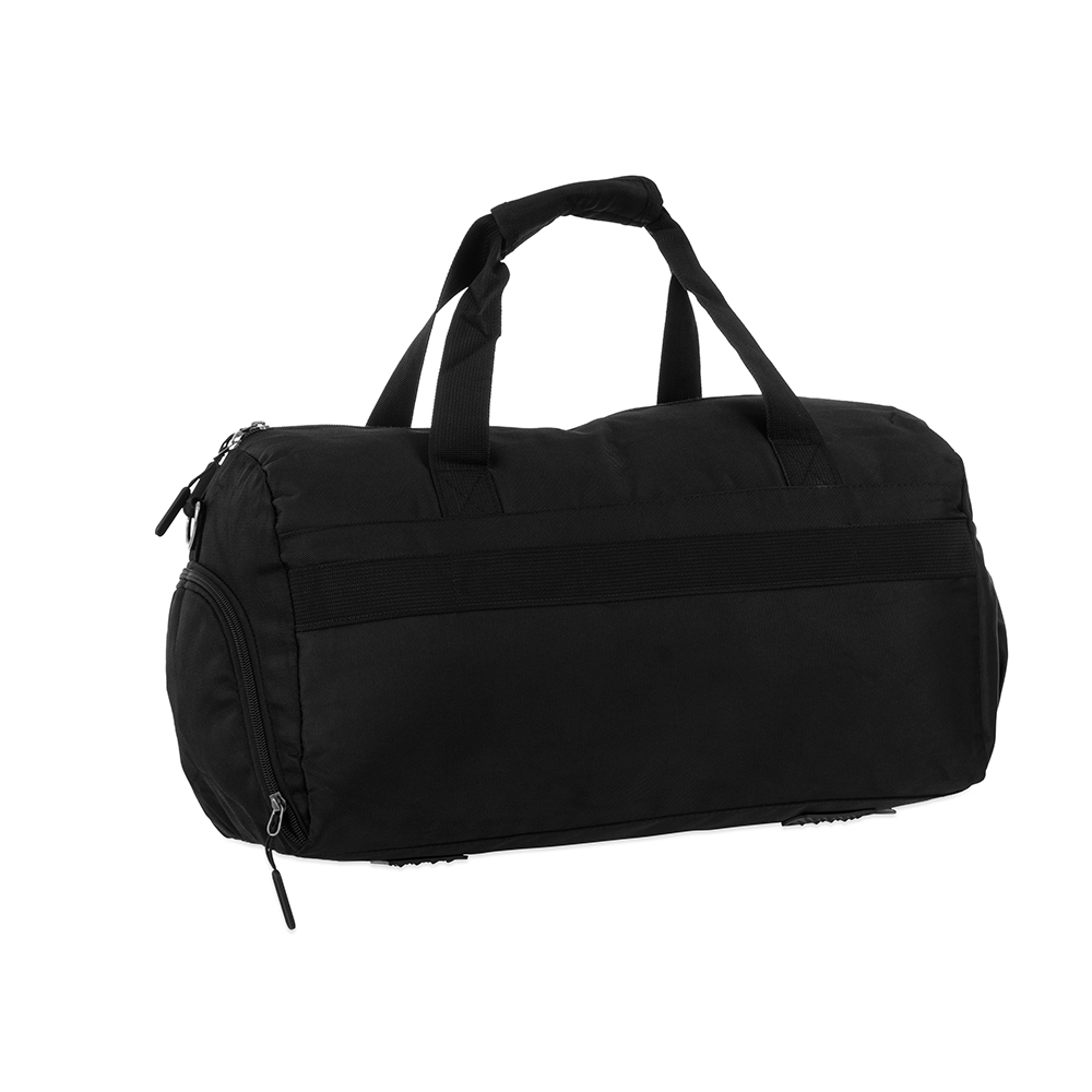 Bolsa oxford 27 litros impermeável com bolso frontal na cor Preto, personalizada com a logo da empresa