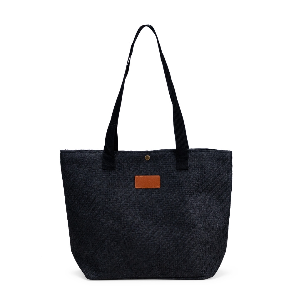 Bolsa de palha trançada personalizada com a logo da empresa