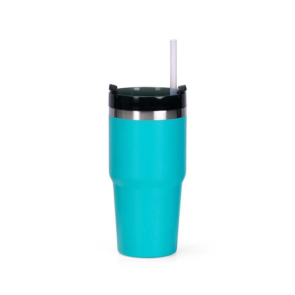 Copo térmico 600 ml com canudo