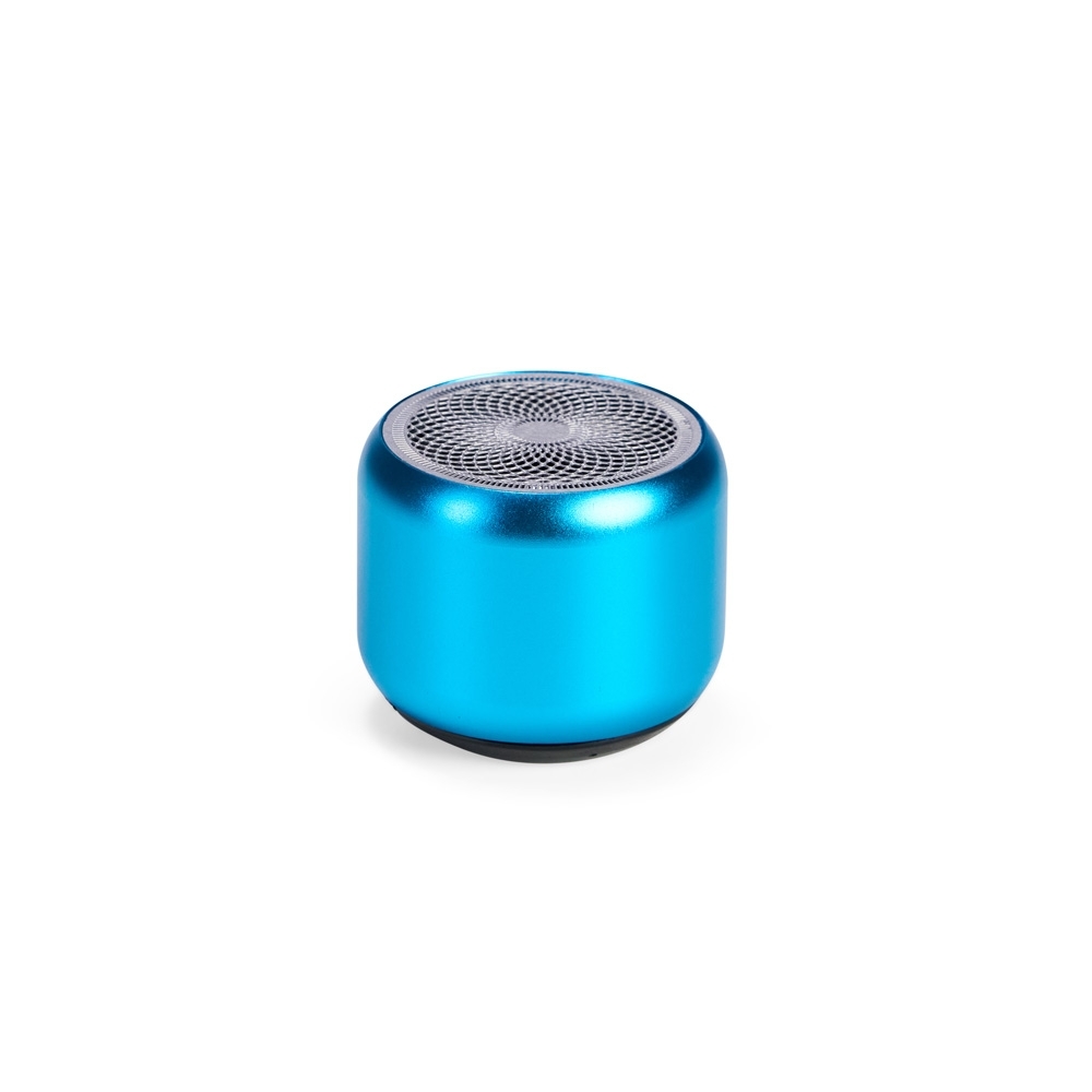 Caixa de som Bluetooth TWS de plástico personalizada com a logo da empresa, na cor azul