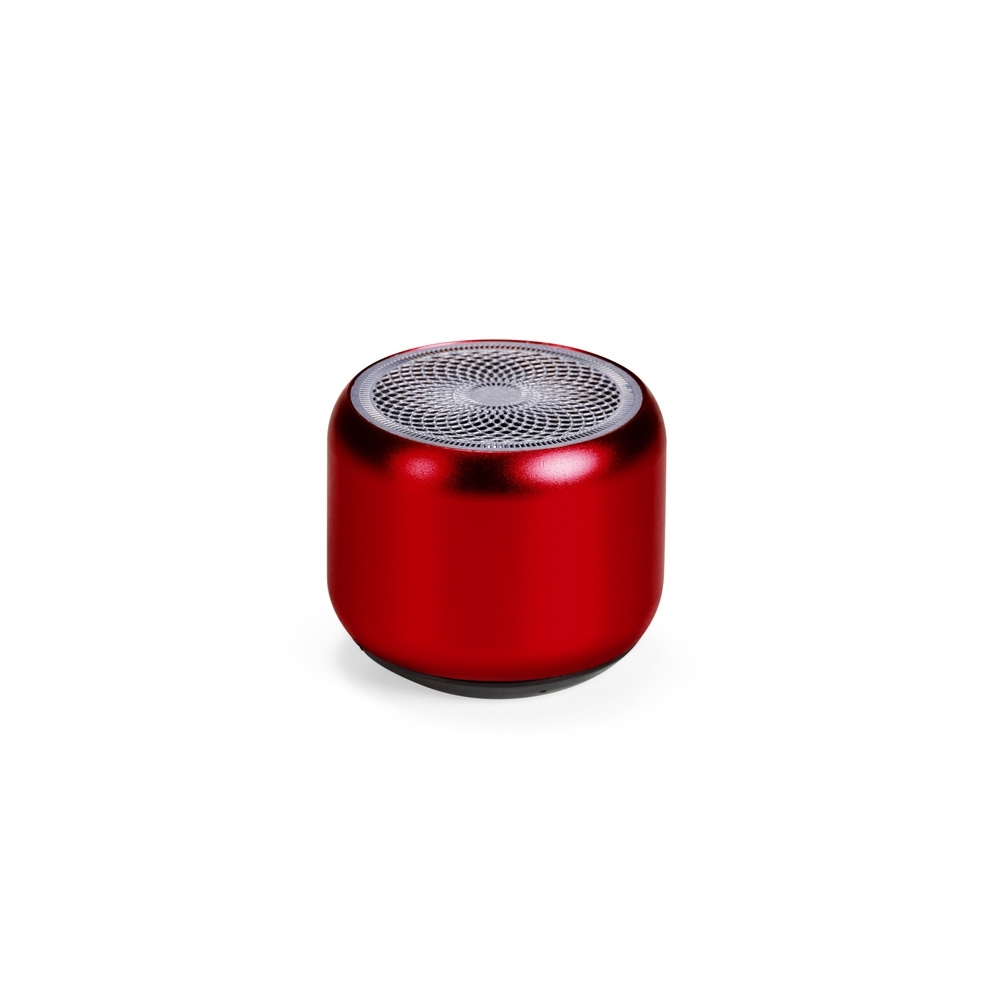 Caixa de som Bluetooth TWS de plástico personalizada com a logo da empresa, na cor vermelho