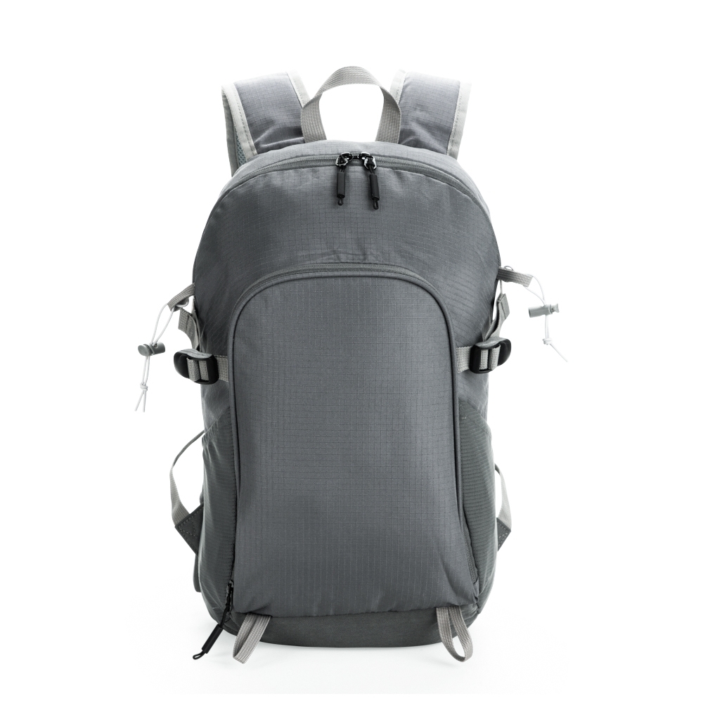 Mochila oxford 17 litros impermeável para notebook na cor Cinza, personalizada com a logo da empresa
