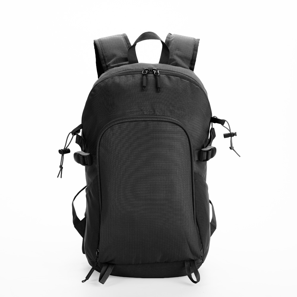 Mochila oxford 17 litros impermeável para notebook personalizada com a logo da empresa, na cor verde / cinza