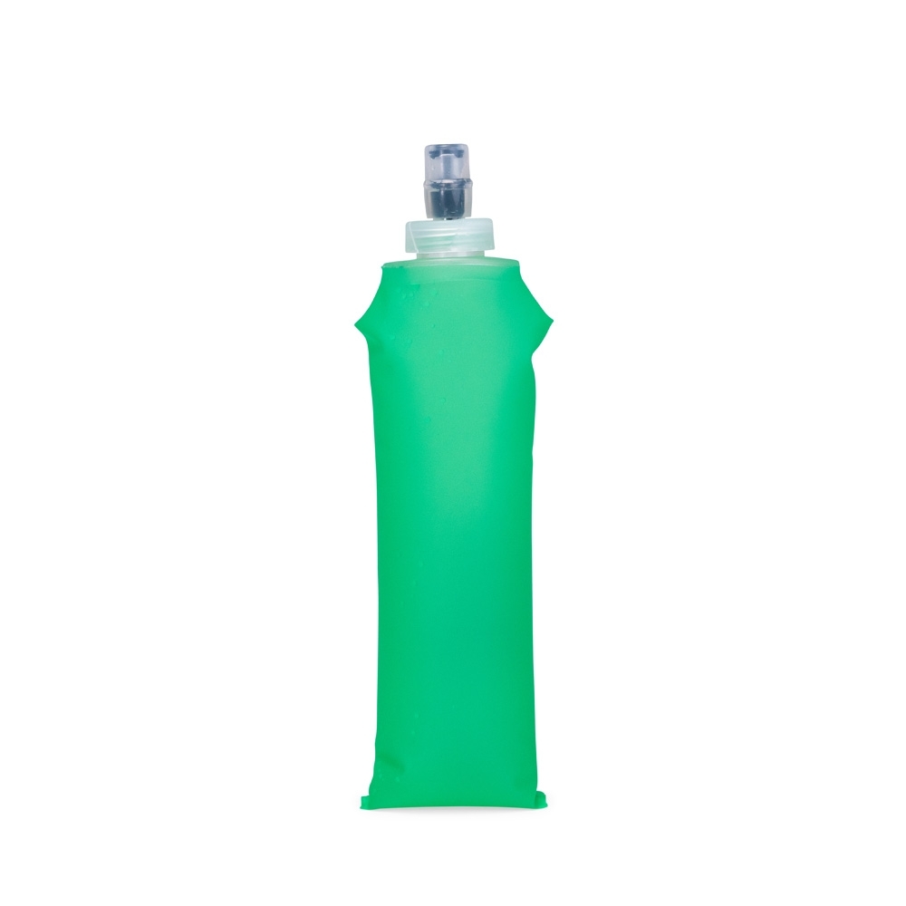 Squeeze dobrável TPU 500 ml sem BPA na cor Verde, personalizado com a logo da empresa