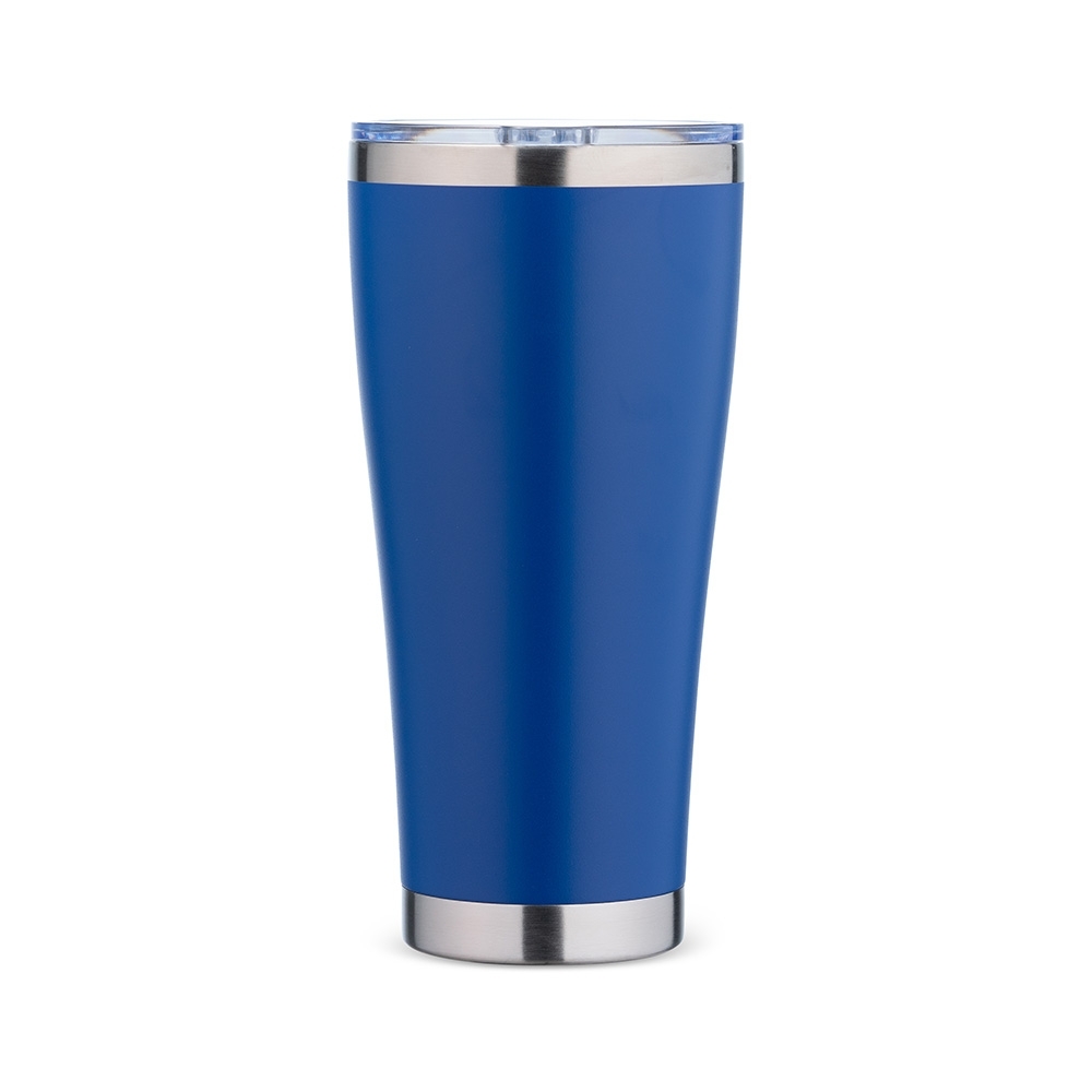 Copo térmico 800 ml personalizado com a logo da empresa, na cor azul