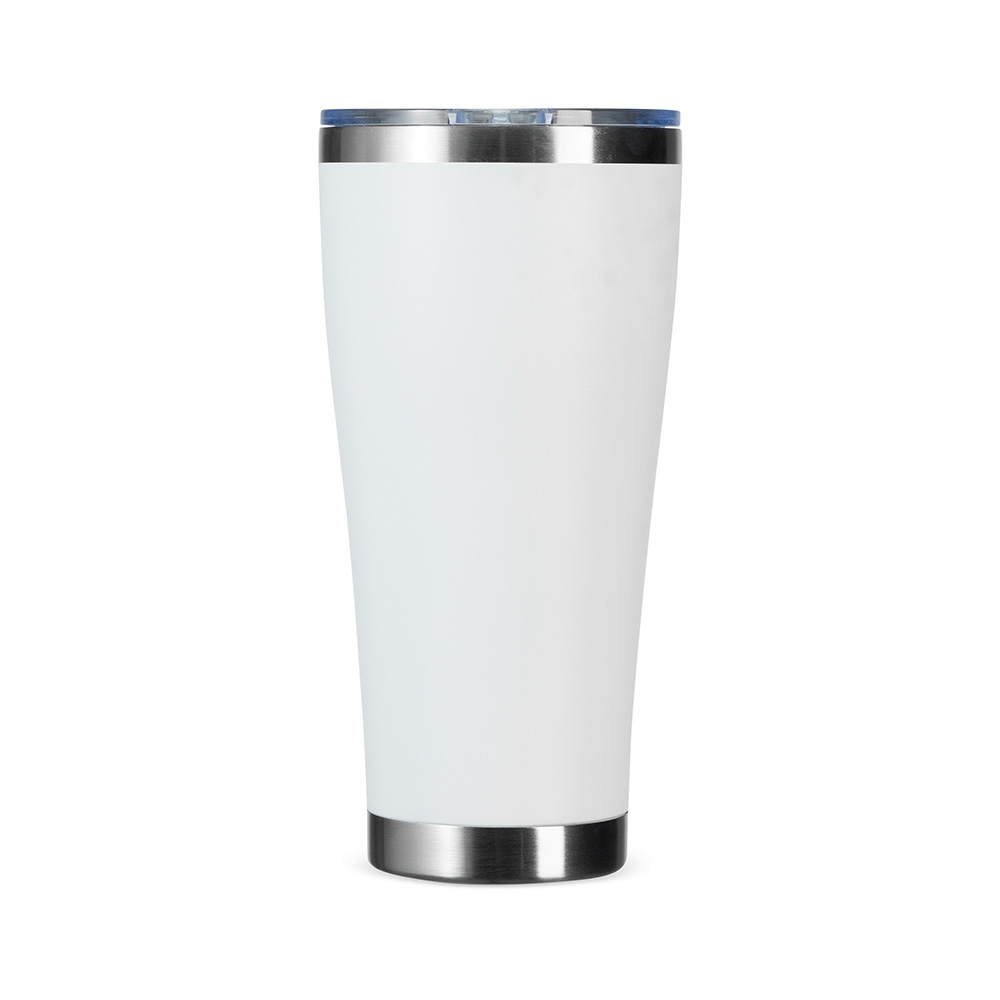 Copo térmico 800 ml personalizado com a logo da empresa, na cor branco