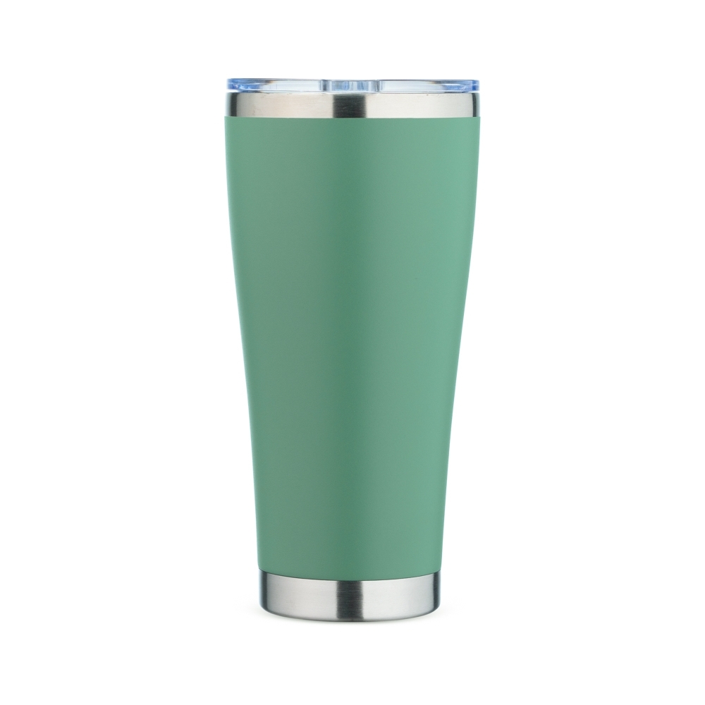 Copo térmico 800 ml personalizado com a logo da empresa, na cor verde