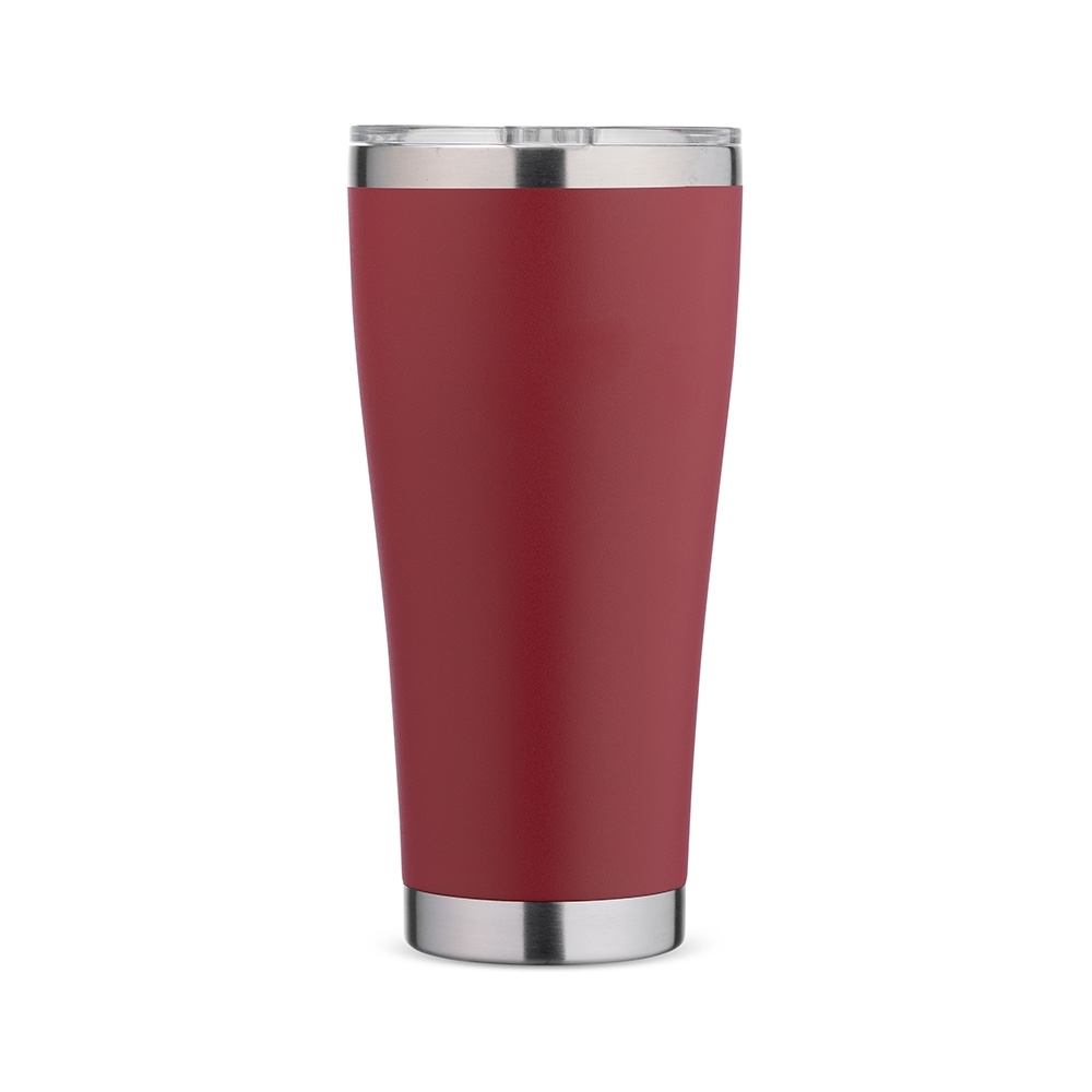 Copo térmico 800 ml personalizado com a logo da empresa, na cor vermelho