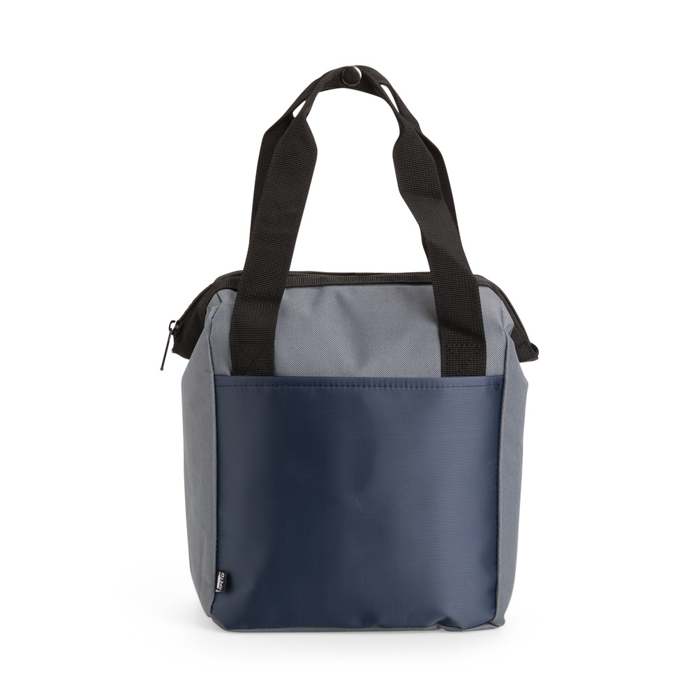 Bolsa térmica 7 litros de poliéster com bolso frontal personalizada com a logo da empresa