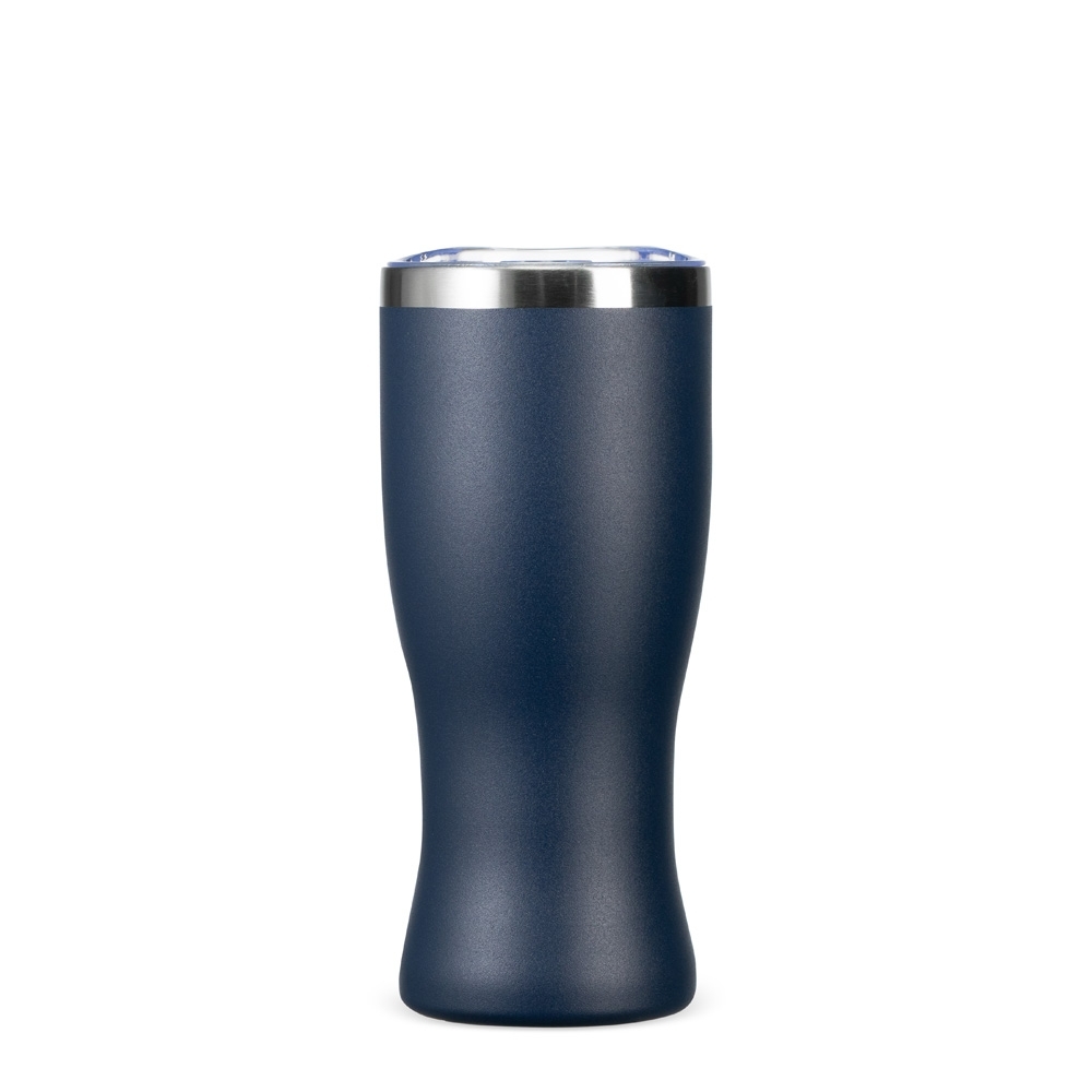Copo térmico 480 ml personalizado com a logo da empresa, na cor azul