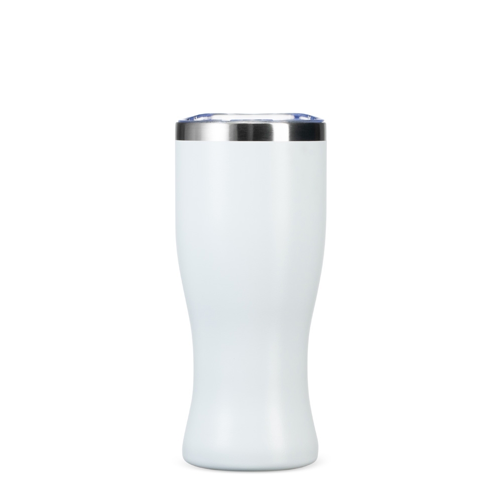 Copo térmico 480 ml personalizado com a logo da empresa, na cor branco