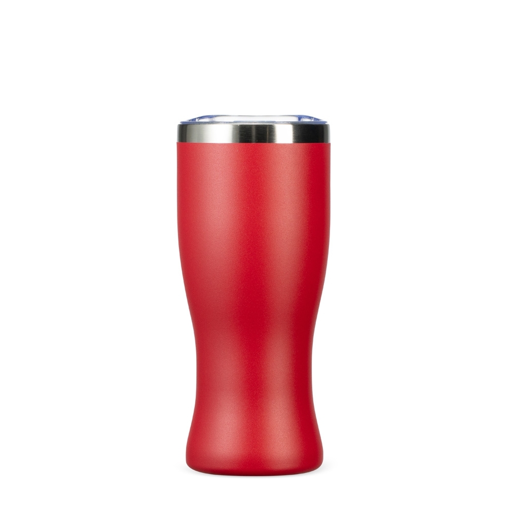 Copo térmico 480 ml personalizado com a logo da empresa, na cor vermelho