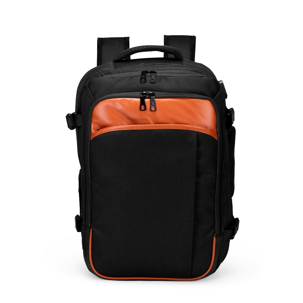 Mochila expansível nylon 29 litros para notebook com divisórias personalizada com a logo da empresa