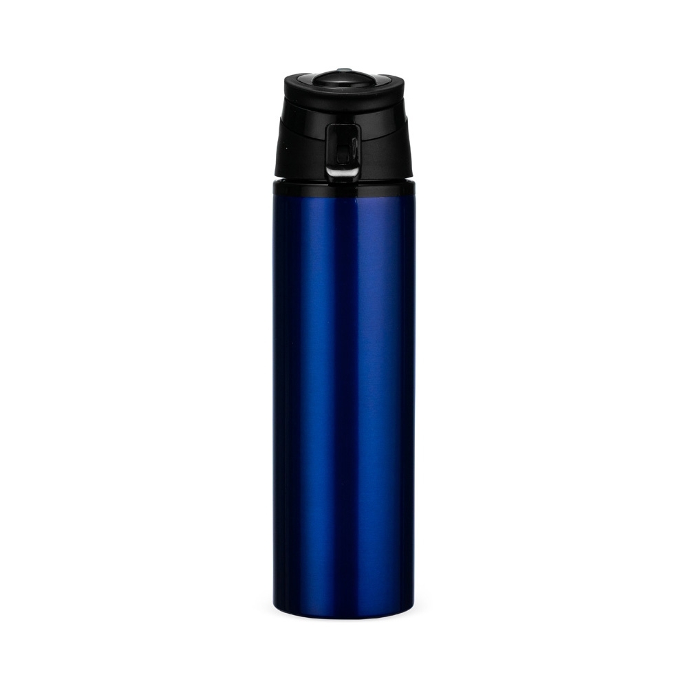 Squeeze de alumínio 650 ml com trava de segurança e alça retrátil personalizado com a logo da empresa