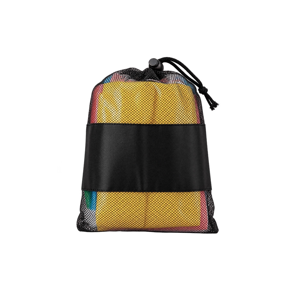 Kit elásticos para exercícios 5 peças na cor Colorido / Preto, personalizado com a logo da empresa