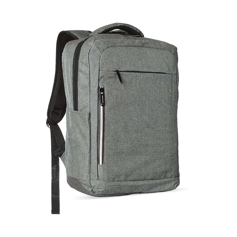Mochila de nylon USB 20 litros com faixa refletiva e alças de mão
