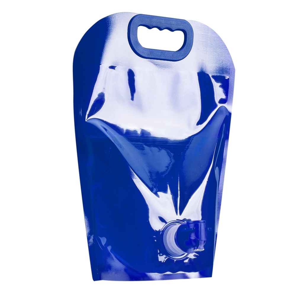 Galão dobrável 3 litros de plástico na cor Azul escuro, personalizado com a logo da empresa