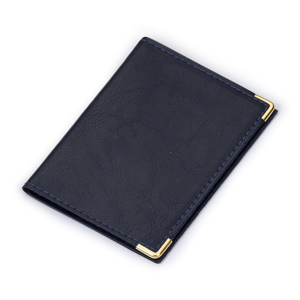 Porta documento em couro sintético personalizado com a logo da empresa