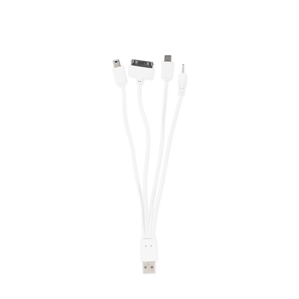 Cabo USB 4 pontas personalizado com a logo da empresa