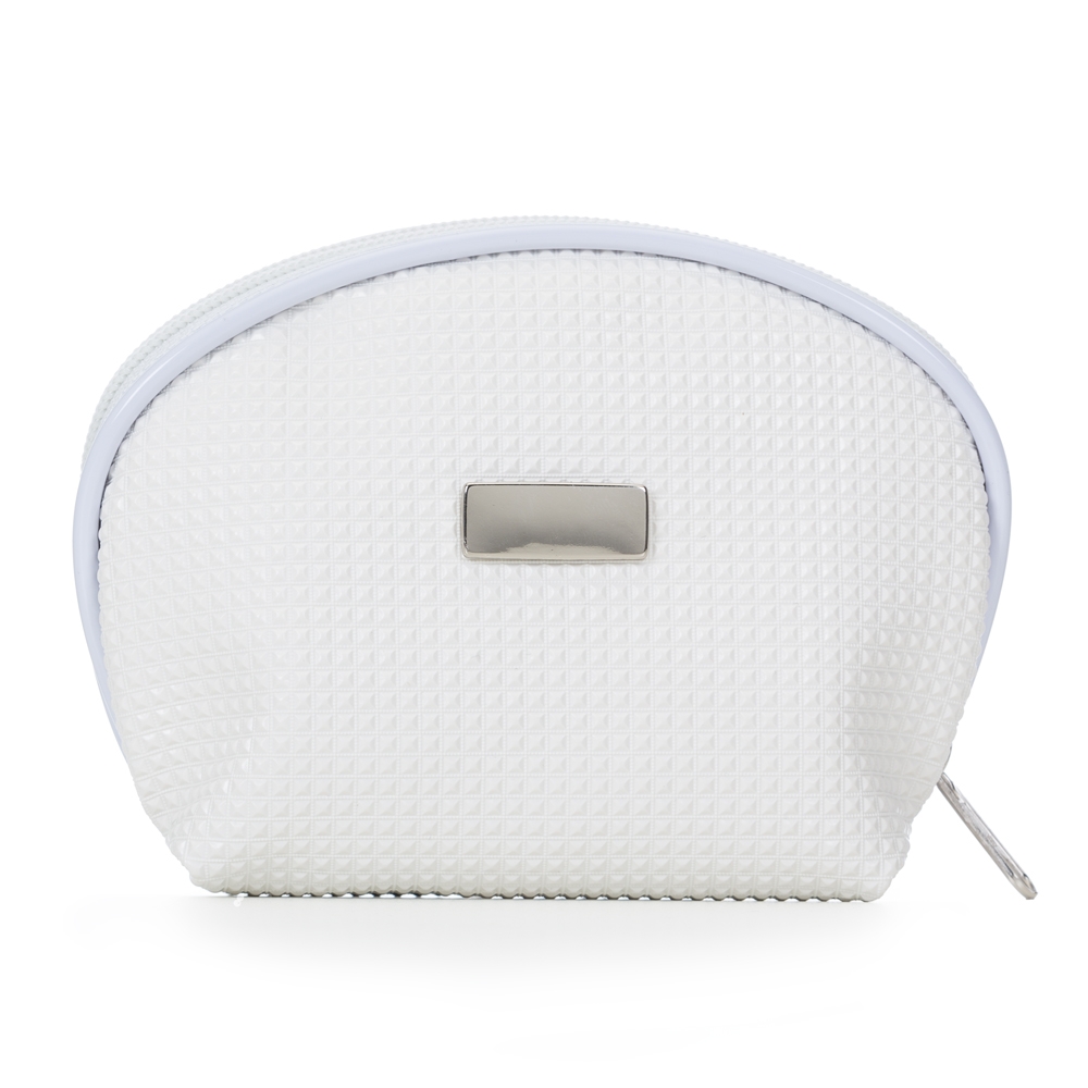 Necessaire de couro sintético (10 x 15 cm) personalizada com a logo da empresa