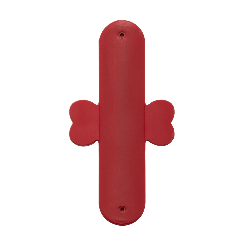 Suporte para celular flexível em formato de tira na cor Vermelho, personalizado com a logo da empresa