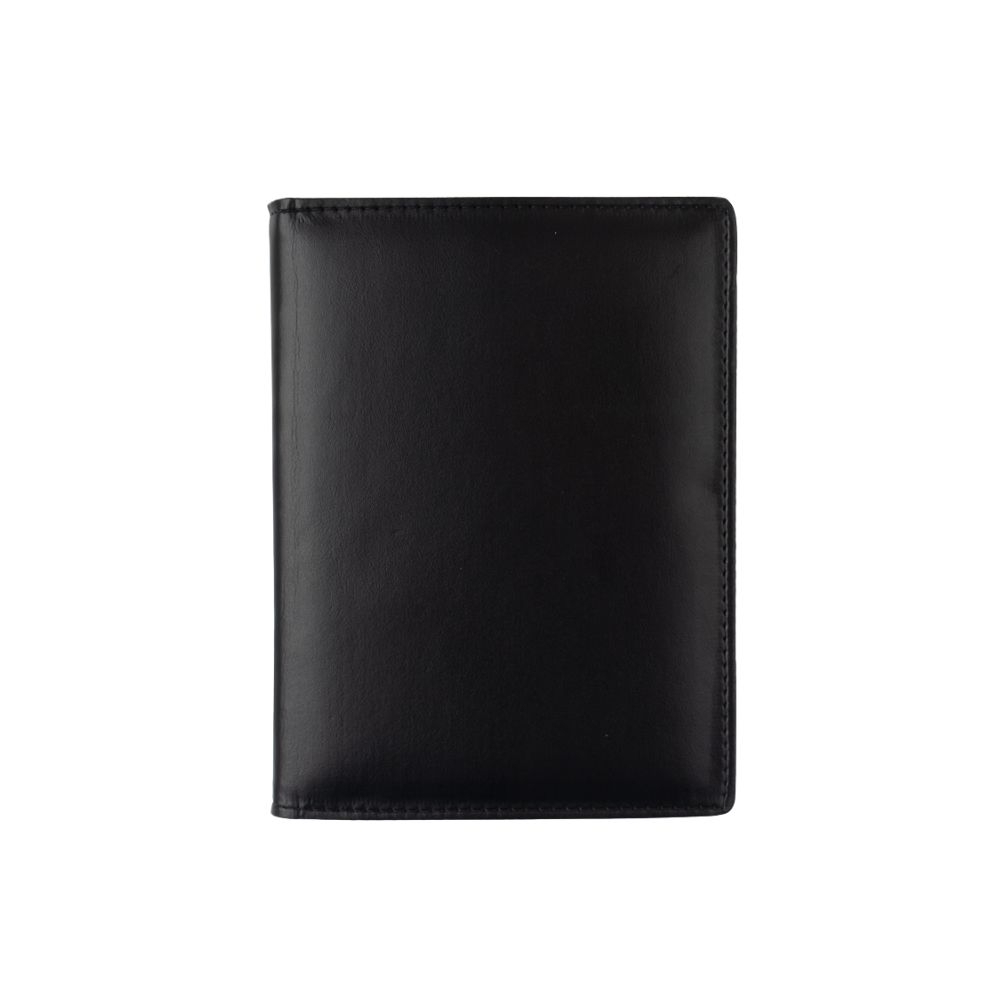 Agenda diária 2027 com capa de couro sintético e 170 folhas na cor Preto, personalizada com a logo da empresa