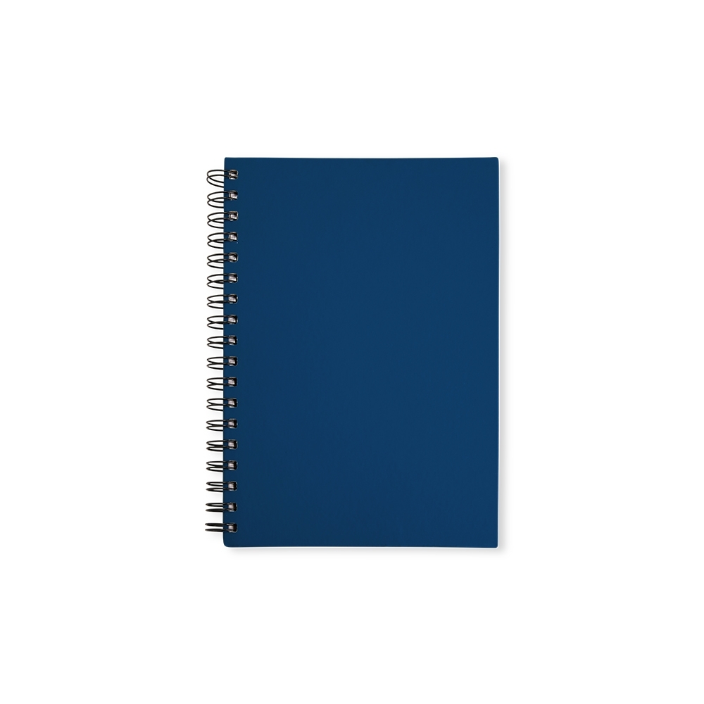 Caderno capa emborrachada com espiral e 100 folhas personalizado com a logo da empresa