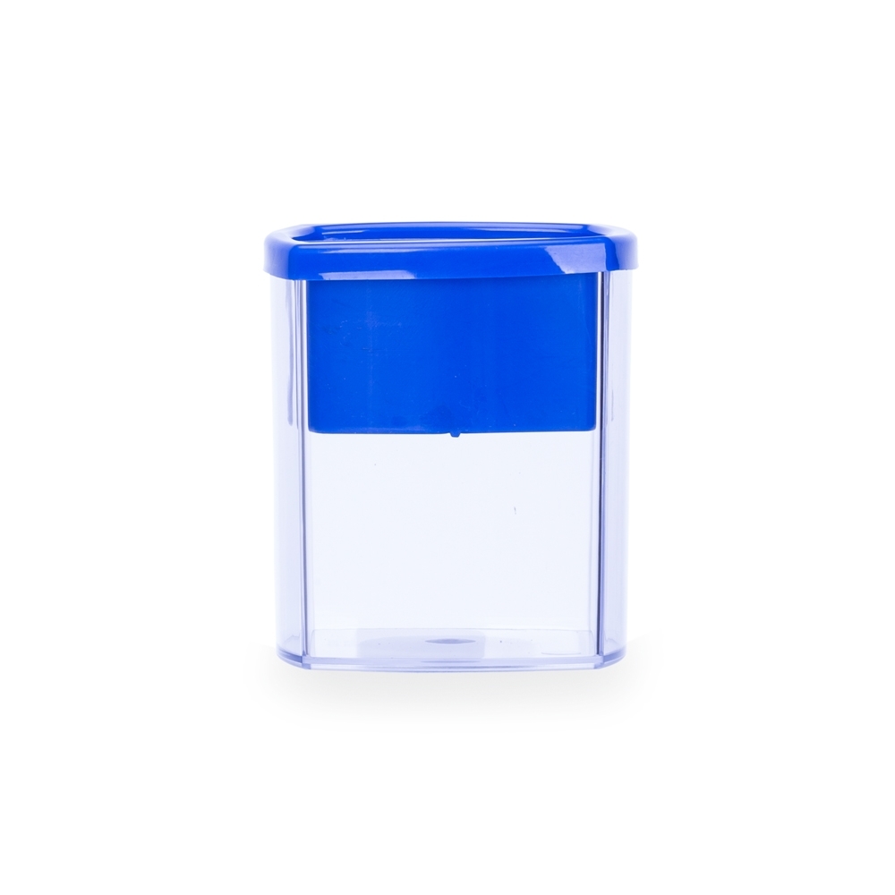 Porta caneta e clips de plástico com divisória personalizado com a logo da empresa