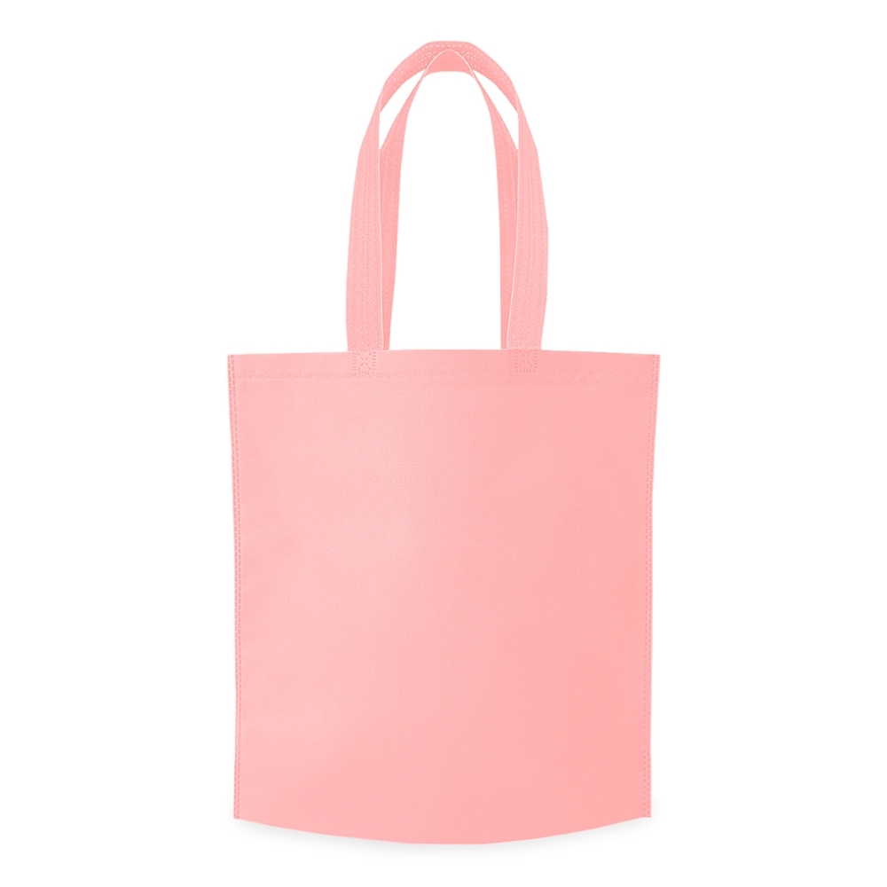 Sacola de TNT termosselada vertical com alças personalizada com a logo da empresa, na cor rosa