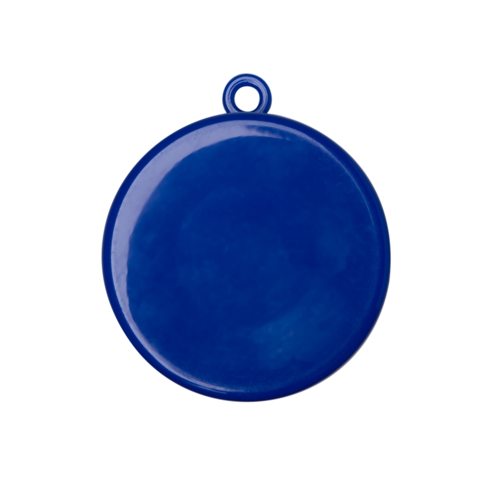 Copo retrátil 200 ml de plástico com porta comprimido personalizado com a logo da empresa, na cor azul