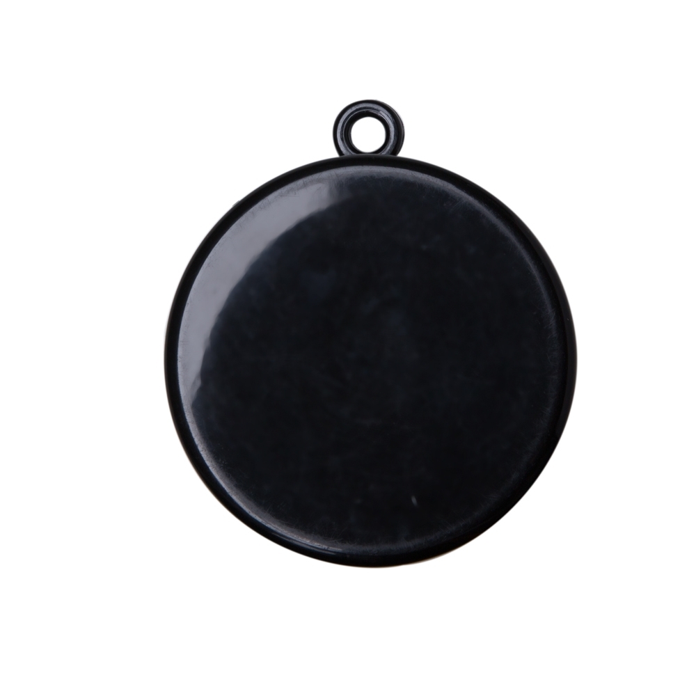 Copo retrátil 200 ml de plástico com porta comprimido na cor Preto, personalizado com a logo da empresa