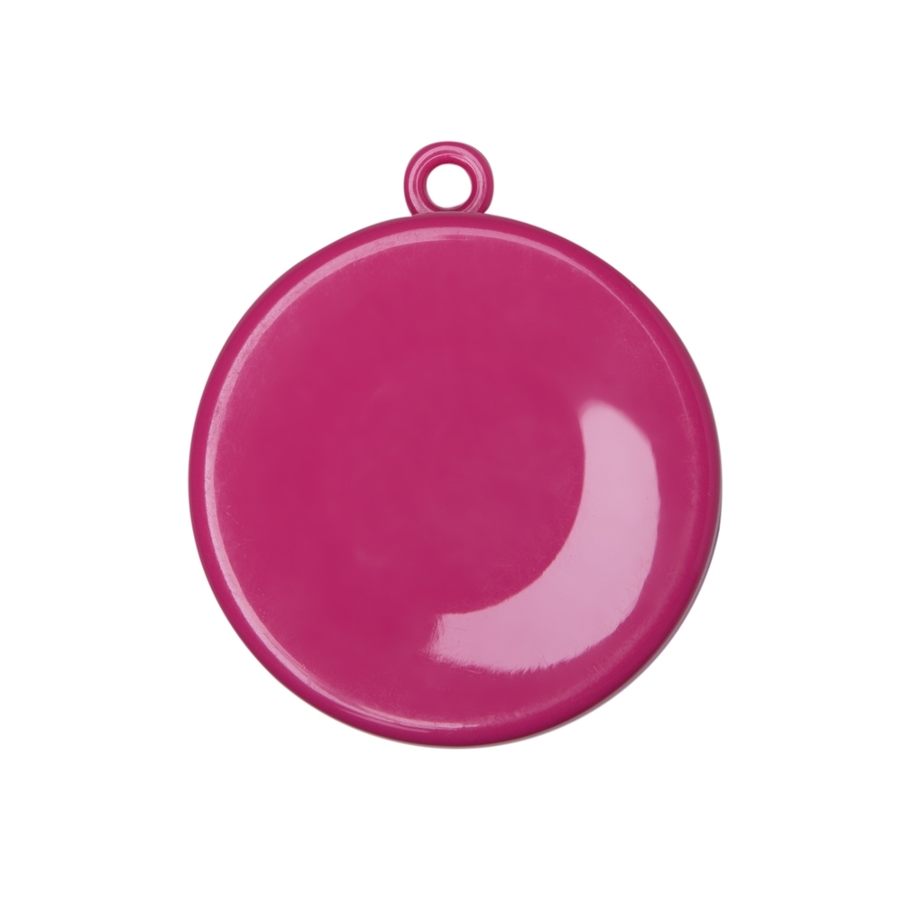 Copo retrátil 200 ml de plástico com porta comprimido personalizado com a logo da empresa, na cor rosa