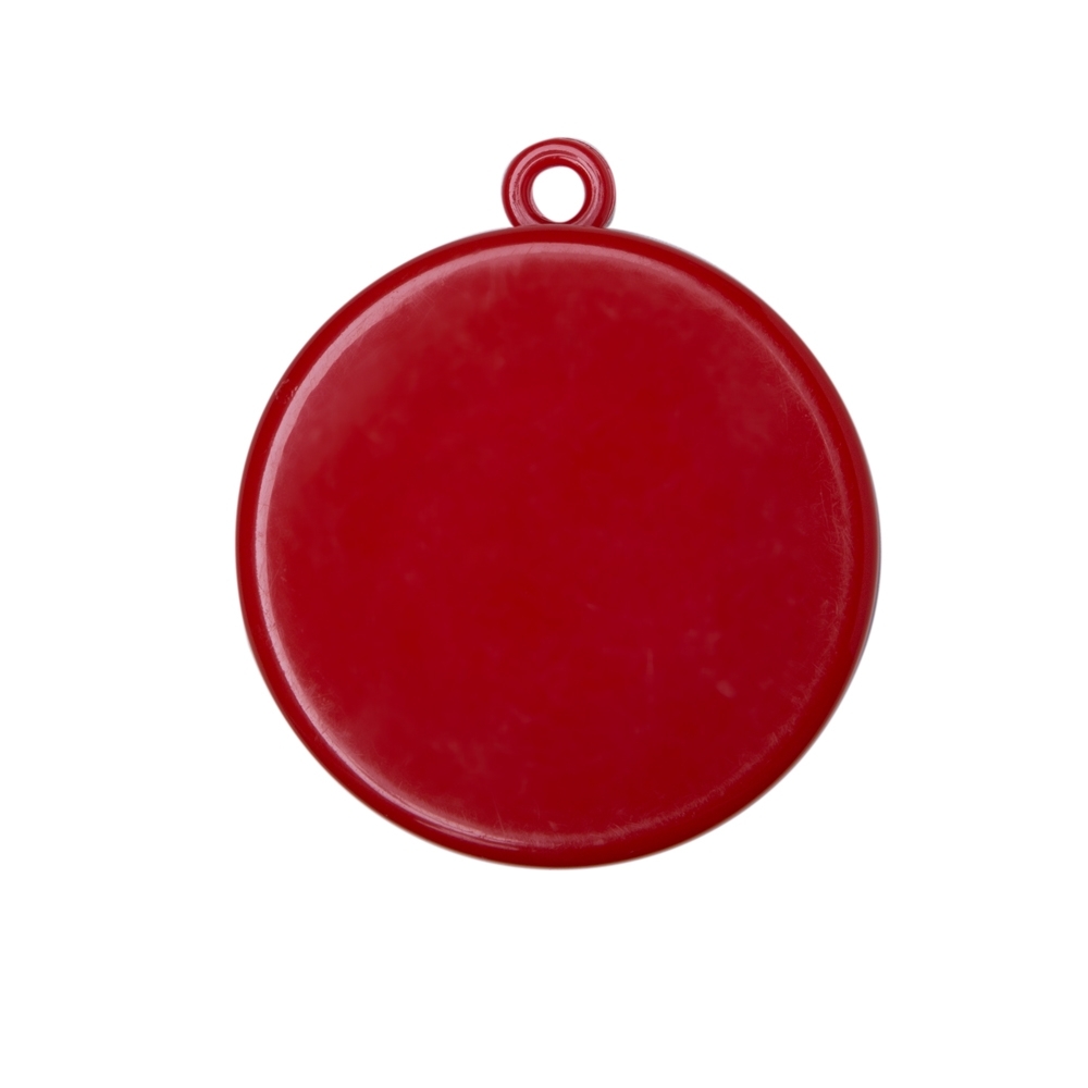 Copo retrátil 200 ml de plástico com porta comprimido personalizado com a logo da empresa, na cor vermelho