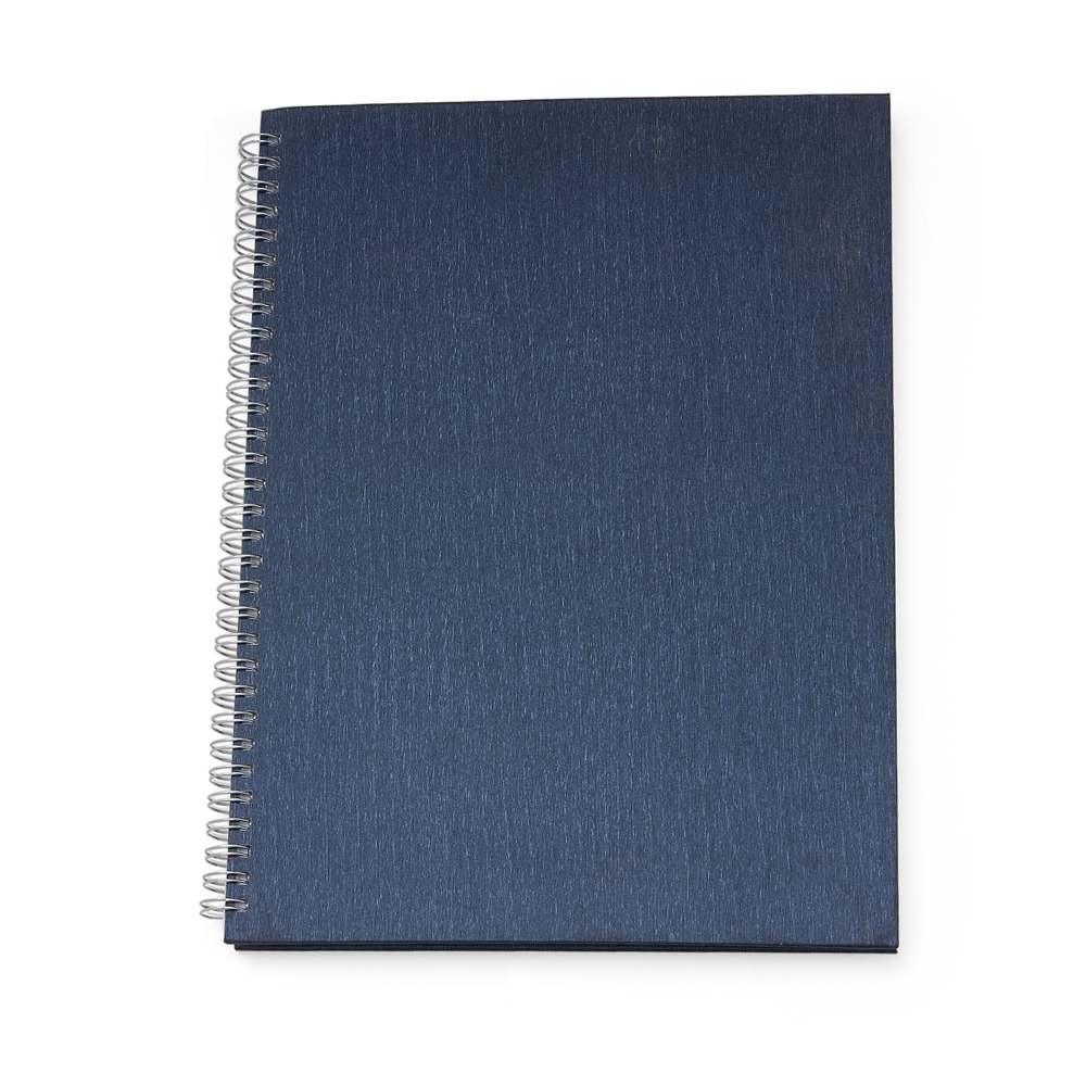 Caderno de negócios grande metalizado com espiral personalizado com a logo da empresa