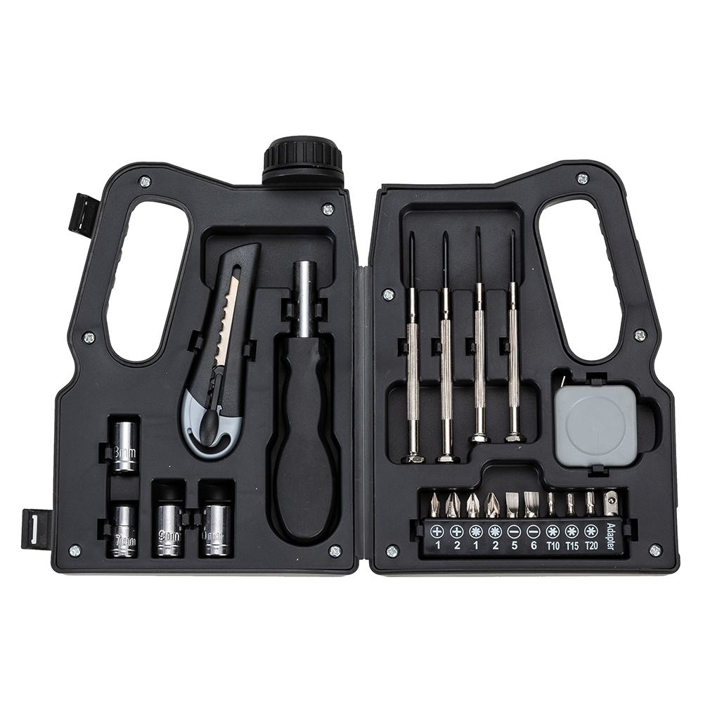 Kit ferramenta estojo oleo na cor Preto, personalizado com a logo da empresa