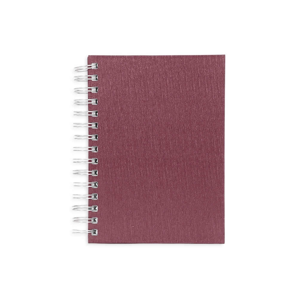 Agenda diária 2027 com capa dura e espiral (20 x 16,2 cm) personalizada com a logo da empresa, na cor vermelho