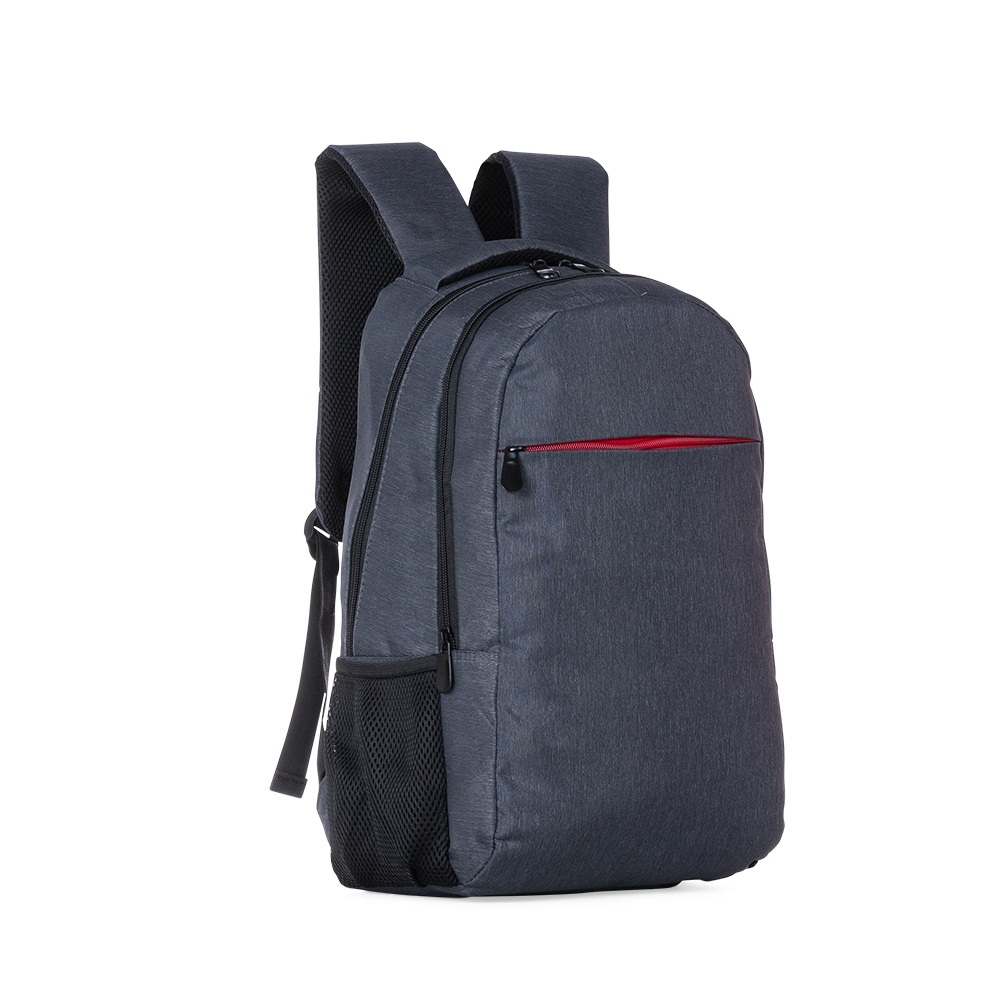 Mochila de poliéster para notebook com divisórias personalizada com a logo da empresa