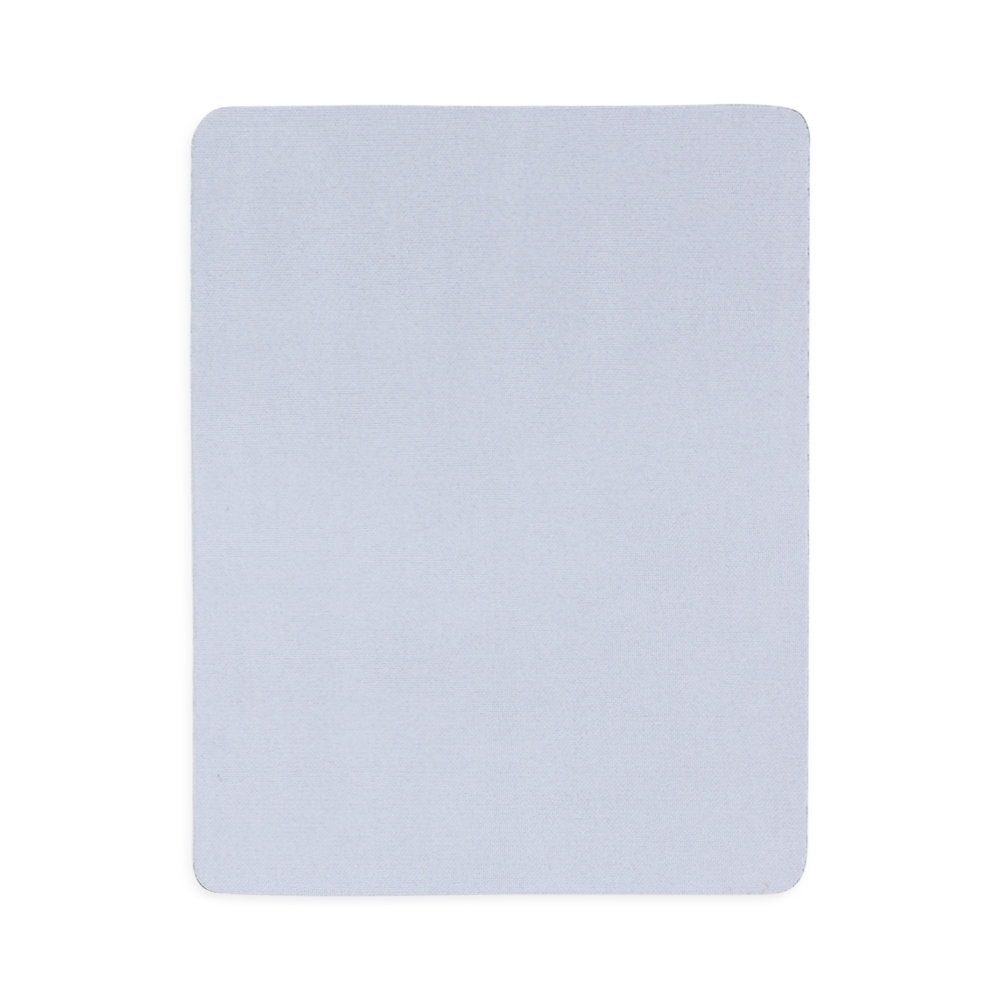Mouse pad neoprene retangular emborrachado na cor Branco / Preto, personalizado com a logo da empresa